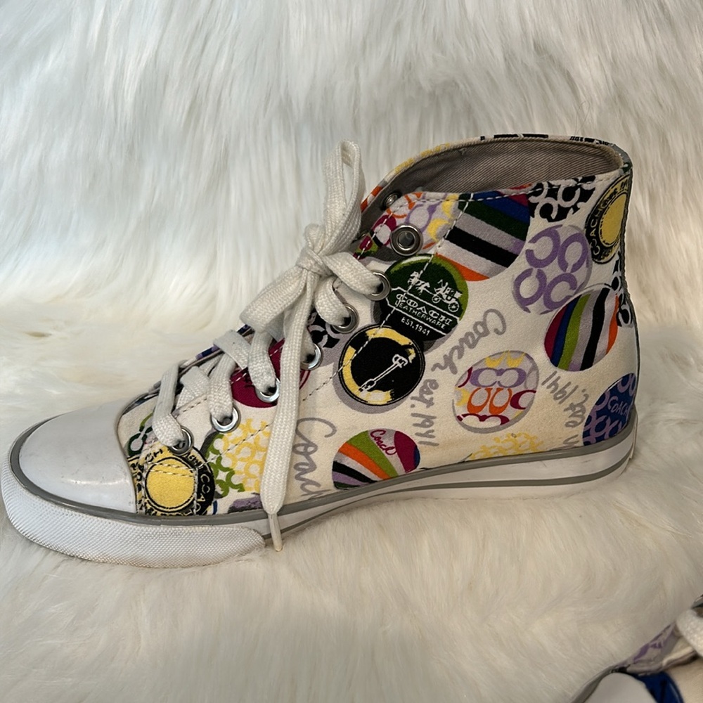 COACH Logo Sneakers Fit 5.5 to 6 - Picture 6 of 14